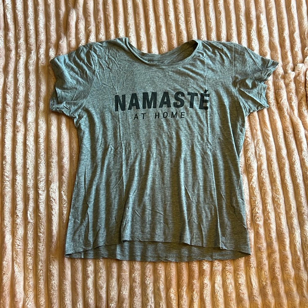 T Bar Woman’s “Namasté at Home” T-shirt - Size Small